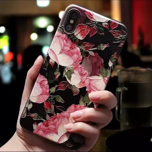 Accessories - Emboss Flower Patterned Phone Case iPhone XS Max